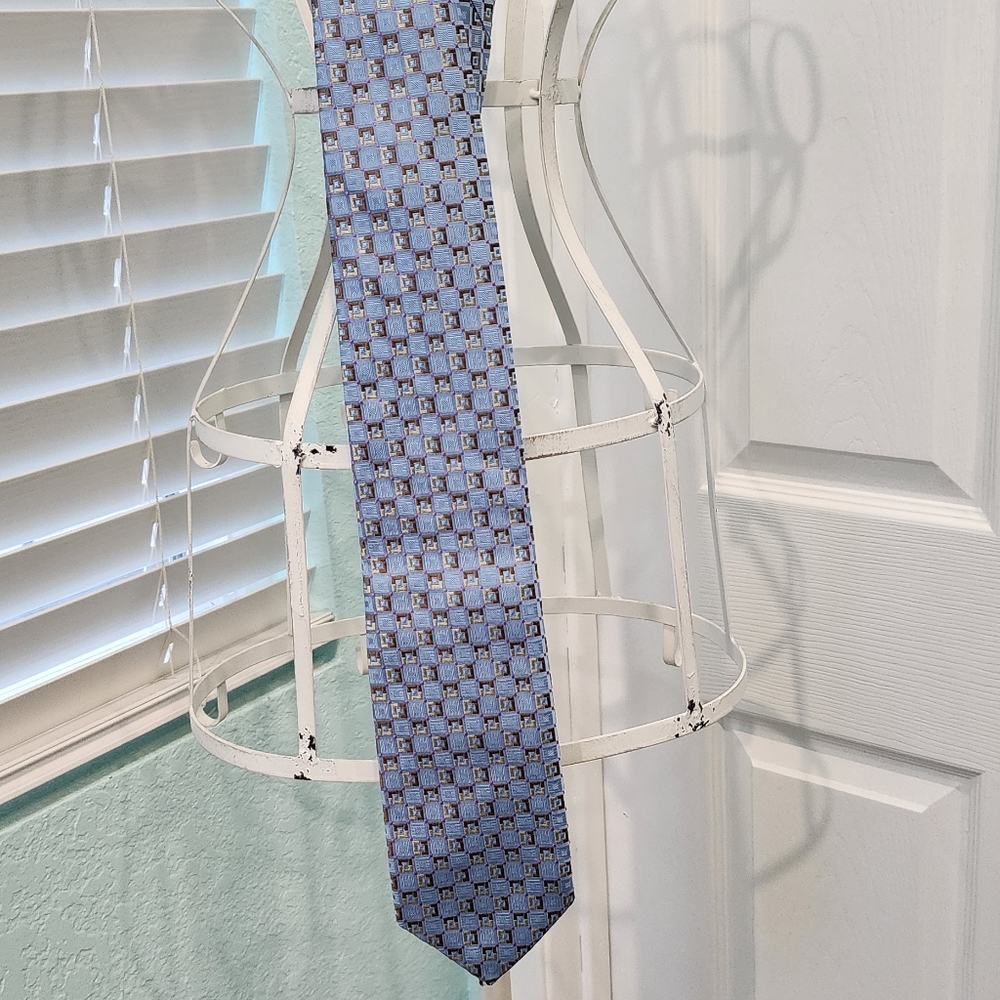 Robert Talbott Carmel Blue Patterned Hand Sewn Ti… - image 2